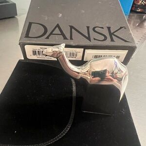 Dansk Heavy Silver Plate Camel Figure in Original Box & Velvet Pouch.